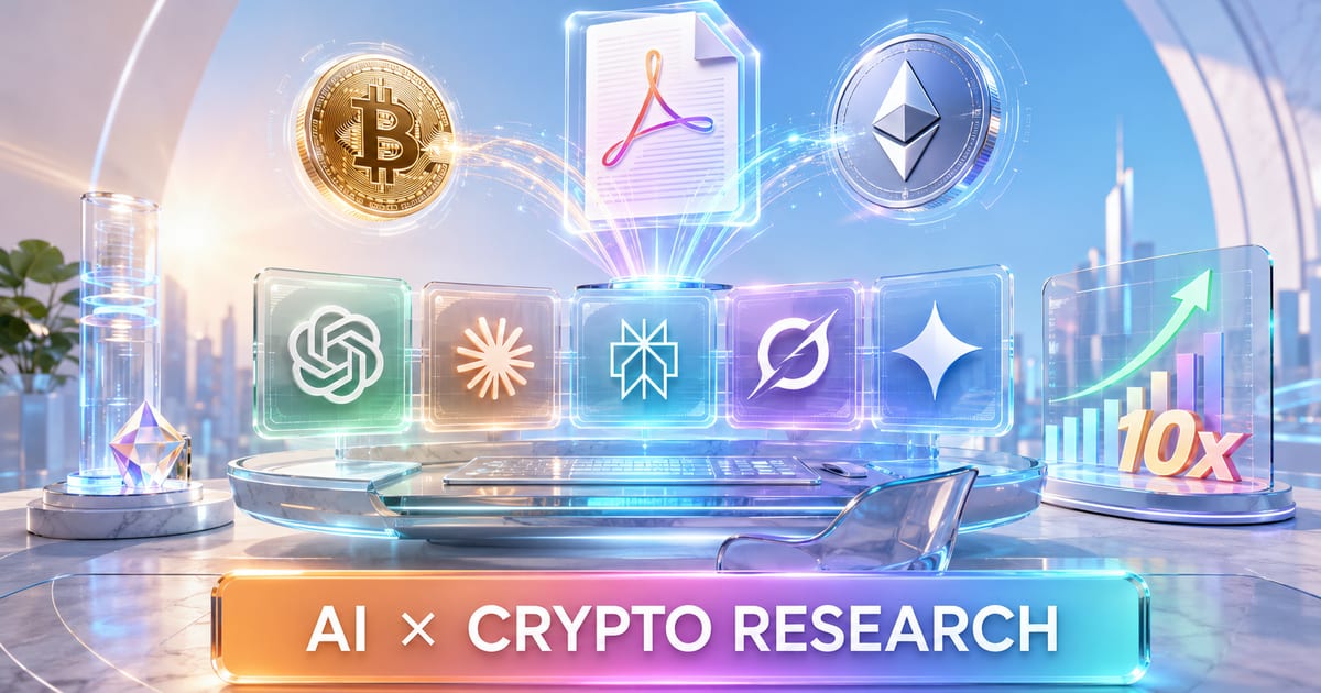 AI Tools Cho Research Crypto 2026: ChatGPT, Claude, Perplexity, Grok, Gemini — Đọc Whitepaper, Đánh Giá Dự Án, Theo Dõi Thị Trường Trong 5 Phút