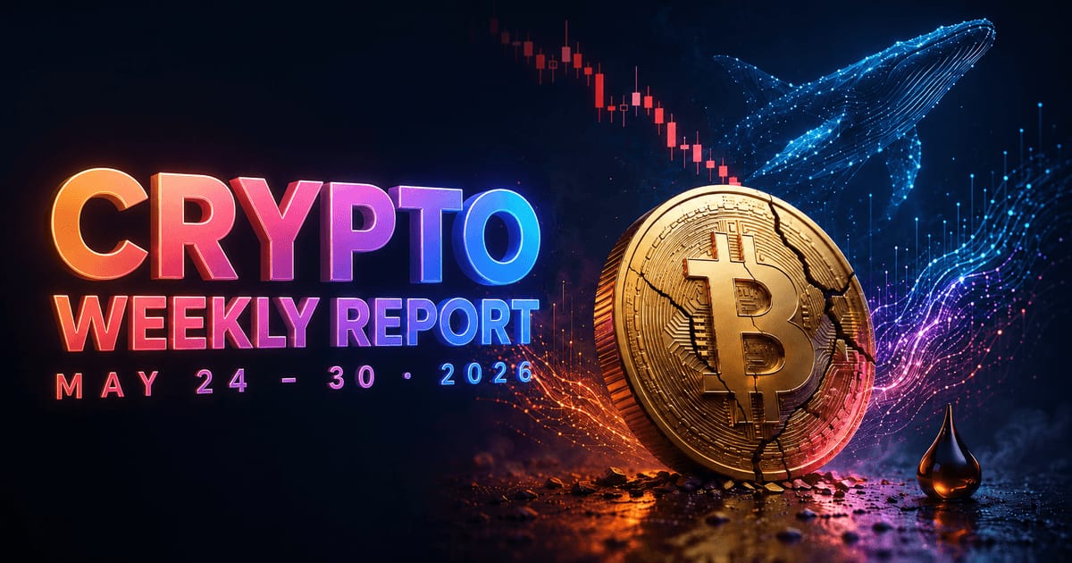 Báo Cáo Tuần 24–30/05/2026: Cú Sốc Hormuz, ETF Tháo Chạy $1,47 Tỷ — Nhưng Cá Voi Lại Gom Hàng Đỉnh Năm