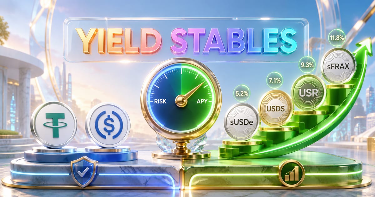 Stablecoin lợi suất cao 2026: sUSDe, USDS/sUSDS, USR, sFRAX so với USDT/USDC — framework đánh giá APY, nguồn yield và phân bổ rủi ro